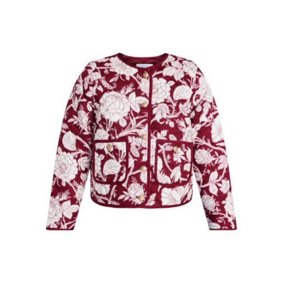 Time and Tru Women's Quilted Cotton Jacket Sizes XS-XXXL